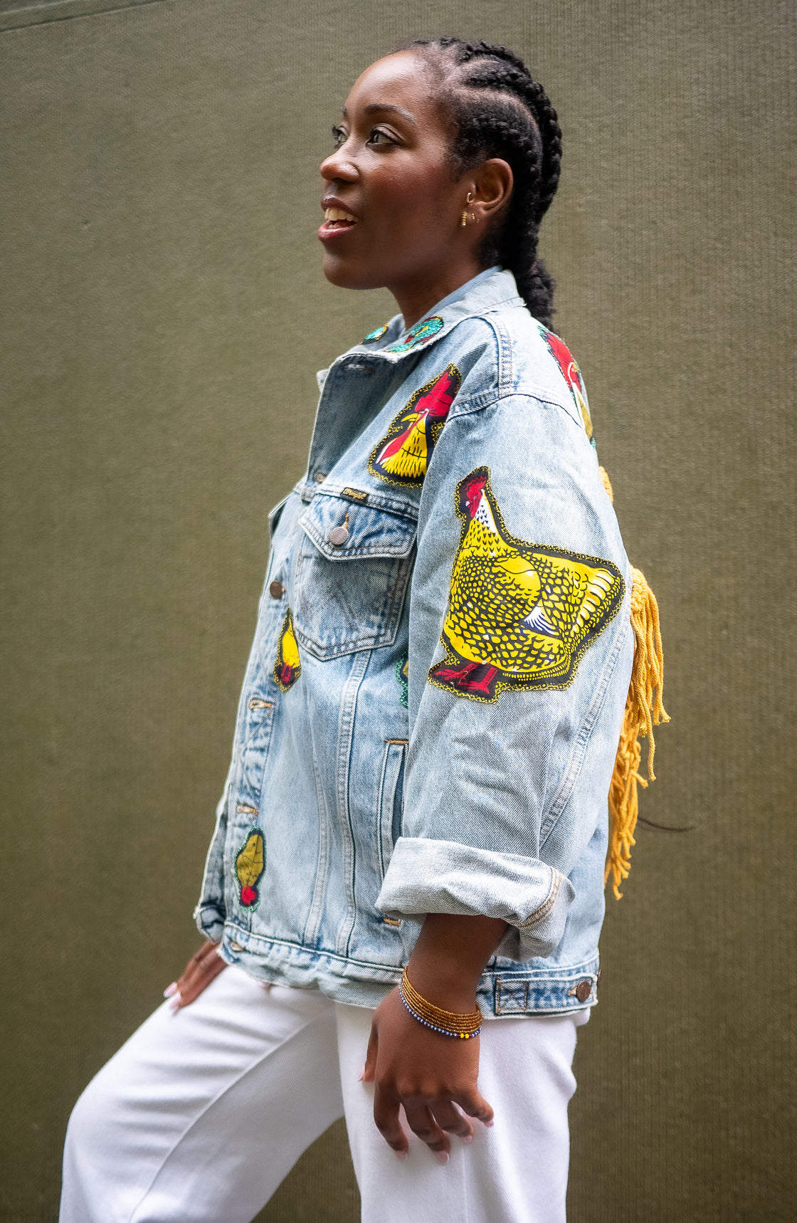 Veste en jean upcyclé - Diamant