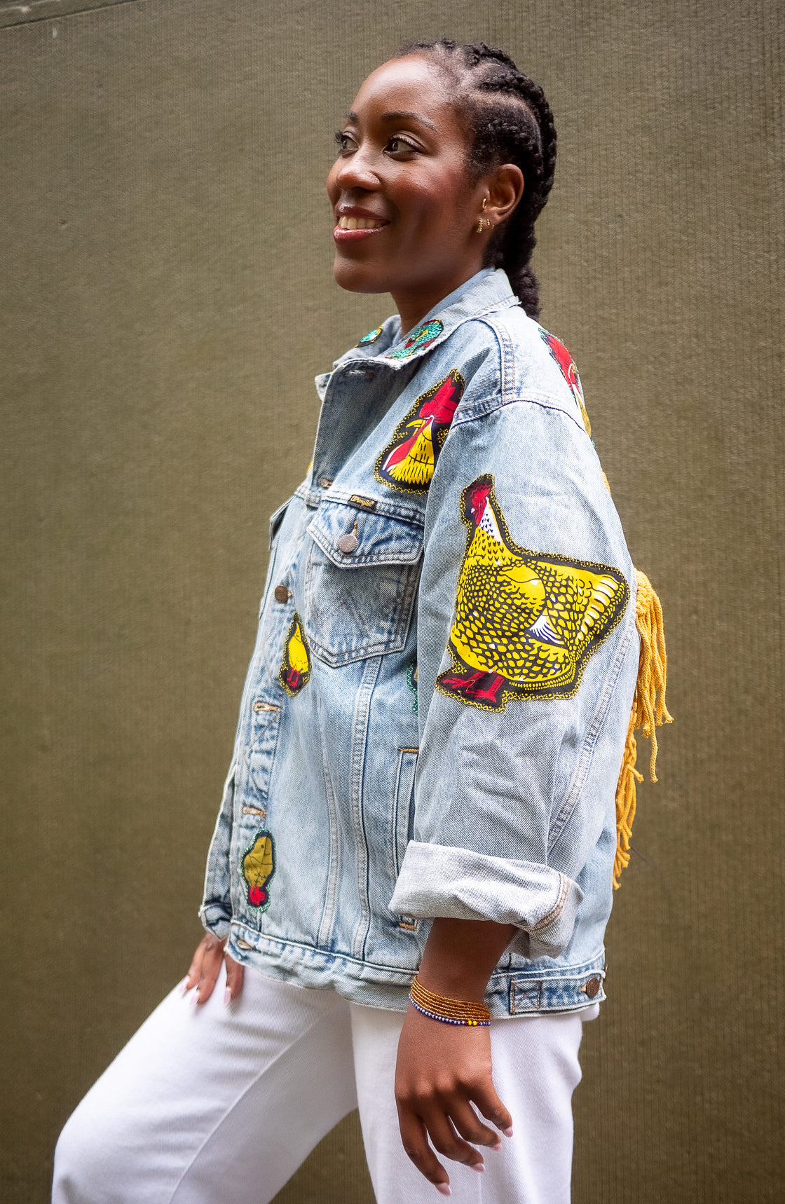 Veste en jean upcyclé - Diamant