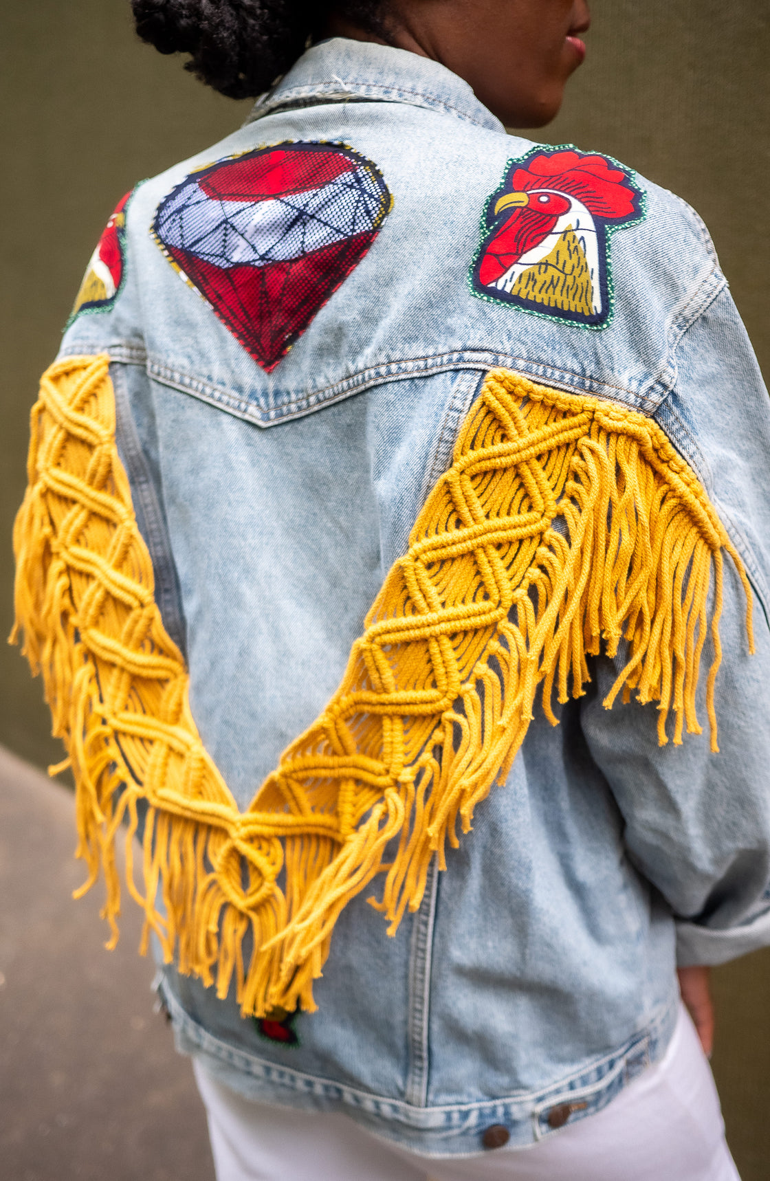 Veste en jean upcyclé - Diamant